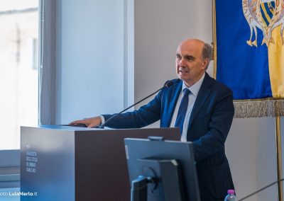 Rettore Giorgio Calagnini Anna Prouse ospite Uniurb Foto Lula Merlo
