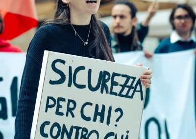 manifestazione udu urbino contro dl sicurezza