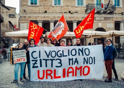 manifestazione udu urbino contro dl sicurezza