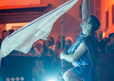 Pandolfaccia sbandieratori spettacolo "Orfeo ed Euridice", foto Lula Merlo
