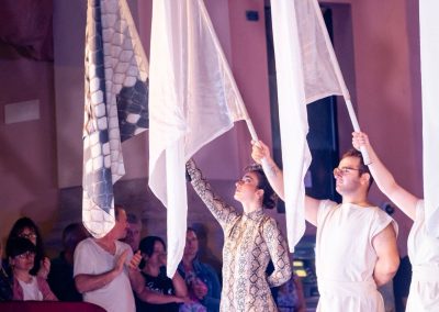 Pandolfaccia sbandieratori spettacolo "Orfeo ed Euridice", foto Lula Merlo