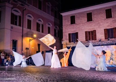 Pandolfaccia sbandieratori spettacolo "Orfeo ed Euridice", foto Lula Merlo
