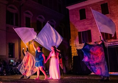 Pandolfaccia sbandieratori spettacolo "Orfeo ed Euridice", foto Lula Merlo