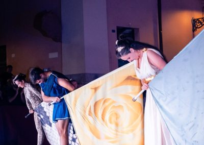 Pandolfaccia sbandieratori spettacolo "Orfeo ed Euridice", foto Lula Merlo