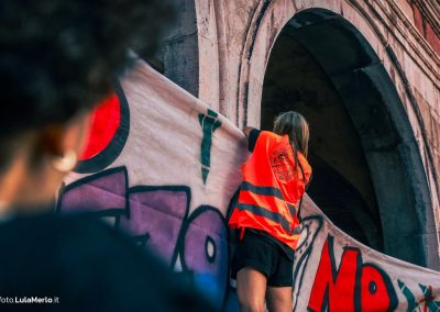 Corteo Venezia contro matrimonio Bezos, foto manifestazione Lula Merlo