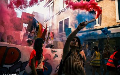 Manifestazione “Fuori Bezos dalla laguna” a Venezia
