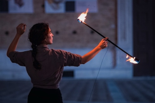 Performance di danza davanti al Palazzo Ducale di Urbino