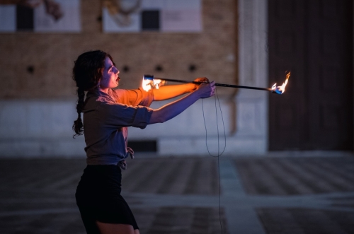 Performance di danza davanti al Palazzo Ducale di Urbino